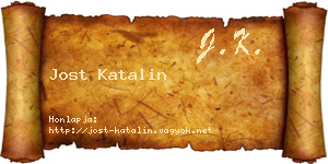 Jost Katalin névjegykártya